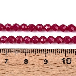 Lab Grown Red Corundum Beads Strands&nbsp;G-E411-40-4mm