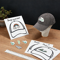 Paper Truck Cap Template Color Palette&nbsp;AJEW-WH0455-388-1