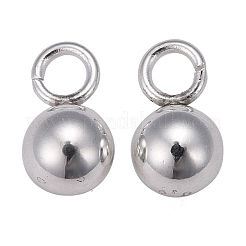 201ステンレススチールペンダントエンドピース  銀  7x4mm  穴：2mm&nbsp;X-STAS-N005-04S
