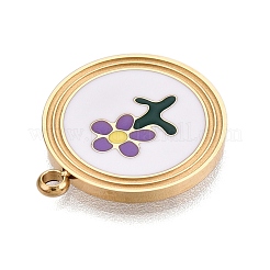 304 Stainless Steel Enamel Pendants&nbsp;STAS-L022-177A-G
