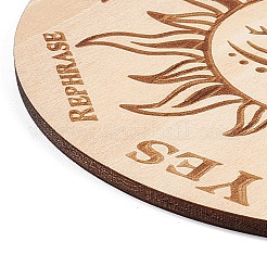 Wooden Carved Cup Mats&nbsp;LS-AJEW-P103-01F