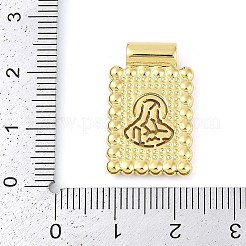 ラックメッキ真鍮チャーム  absプラスチックパール  長持ちメッキ  カドミウムフリー＆鉛フリー  長方形  18KGP本金メッキ  23.5x14.5x4.5mm  穴：2mm&nbsp;KK-P287-45B-G