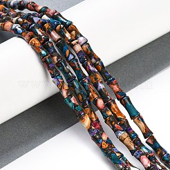 天然石ハウライトビーズ連売り  染め  竹の棒  カラフル  11.5x5.5mm  穴：1mm  約34個/連  15.87''（40.3センチメートル）&nbsp;G-A230-A01-01