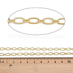 Brass Textured Oval Link Chains&nbsp;CHC-A011-05G