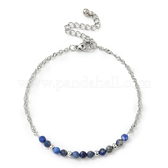 Natural Lapis Lazuli Beads Link Bracelets&nbsp;BJEW-JB11835-03