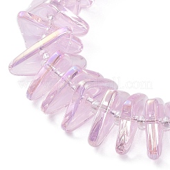 Electroplate Transparent Glass Beads Strands&nbsp;EGLA-R114-01H