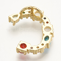 Brass Micro Pave Cubic Zirconia Pendants&nbsp;ZIRC-S061-64C