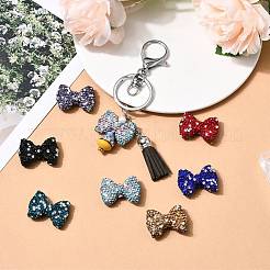 8Pcs 8 Styles Handmade Polymer Clay & Rhinestone Beads&nbsp;CLAY-SZ0002-11