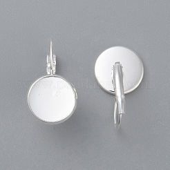 304 Stainless Steel Leverback Earring Settings&nbsp;LS-STAS-F191-03S-8mm