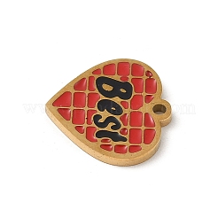 304 Stainless Steel Enamel Charms&nbsp;STAS-P388-19C-G