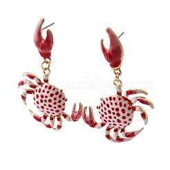 Alloy Dangle Stud Earrings&nbsp;EJEW-D327-01G