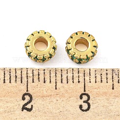 Rack Plating Brass Micro Pave Cubic Zirconia Spacer Beads&nbsp;KK-F089-36G-01