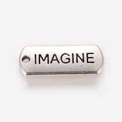 Tibetan Style Alloy Inspirational Message Pendants&nbsp;TIBEP-YW0001-01C
