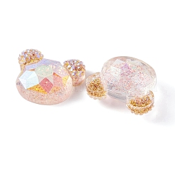 Transparent Epoxy Resin Bear Head Decoden Cabochons&nbsp;CRES-M034-03A