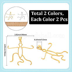 4Pcs 2 Colors Brass Pendants Cabochon Settings&nbsp;FIND-SC0017-24A