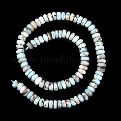 天然石ラリマービーズ連売り  ロンデル  8~8.5x4~6mm  穴：1mm  約78~90個/連  15.55''（39.5センチメートル）&nbsp;G-H004-A01-02