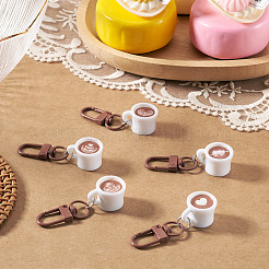 5Pcs 5 Styles Resin Pendant Decorations&nbsp;HJEW-TADJ0001-09