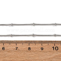 0.9mm 304ステンレススチール製サテライトチェーンネックレス  変色しない  ステンレス鋼色  17.09インチ（43.4cm）&nbsp;NJEW-T016-21B-P