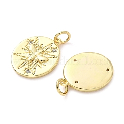 Brass Micro Pave Clear Cubic Zirconia Pendants&nbsp;KK-Z120-60B-G