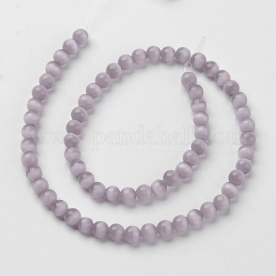 キャッツアイビーズ  ラウンド  アザミ  8mm  穴：1mm  約49個/連  15.5インチ&nbsp;X-CER8mm51-1