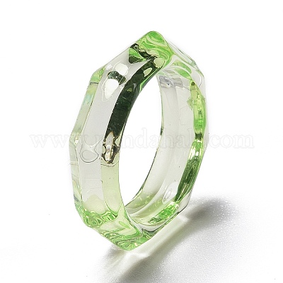 Transparent Acrylic Finger Rings&nbsp;RJEW-T010-09B-1