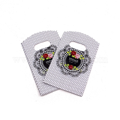 プラスチックバッグ  長方形  花  15x9cm&nbsp;PW-WG694BB-19-1