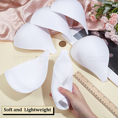 ポリエステルブラパッドインサート  三角形  スポンジで  ホワイト  175x135x12mm&nbsp;DIY-WH0816-072A-01-1