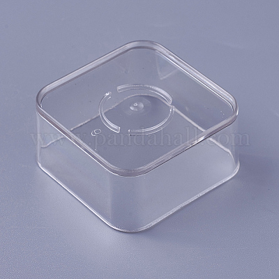 プラスチック製のキャンドルカップ  正方形  透明  38x38x18.5mm  内径：37mm&nbsp;LS-AJEW-WH0096-55-1