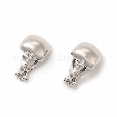 Alloy Clip-on Earring Findings&nbsp;PALLOY-M208-05P-1