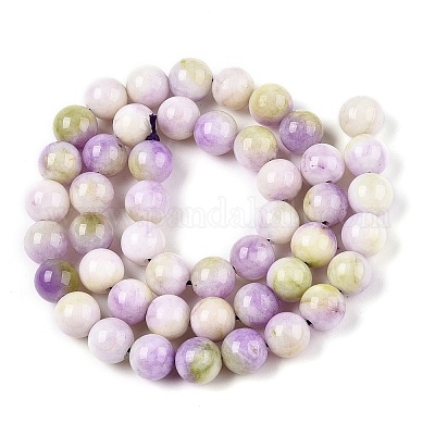Dyed Natural White Jade Beads Strands&nbsp;G-T138-8mm-210-39-1