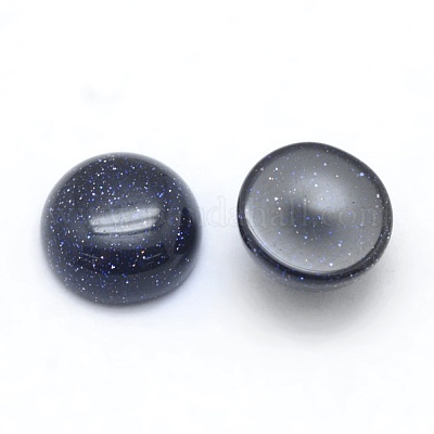 合成ブルーゴールドストーン青金砂石カボション  フラットラウンド  8x3~4mm&nbsp;G-E492-H-19-1