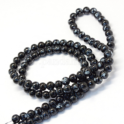 Baking Paint Glass Round Bead Strands&nbsp;X-DGLA-Q019-8mm-73-1