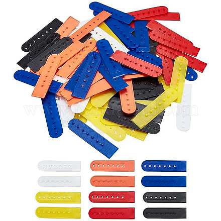 48セット6色PEプラスチック7穴帽子交換用ファスナーバックル