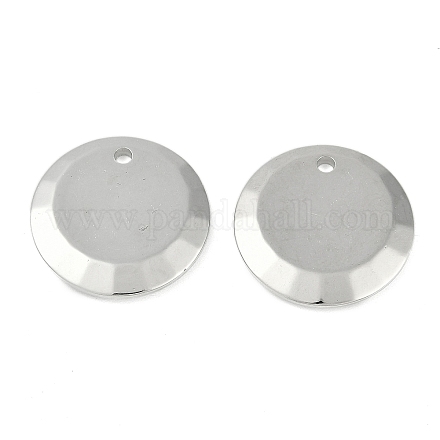 CCBプラスチックペンダント  フラットラウンド  プラチナ  24x4mm  穴：2.5mm&nbsp;CCB-G020-40C-P-1