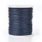 Waxed Cotton Thread Cords, Prussian Blue, 1mm, about 100yards/roll(300 feet/roll)