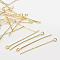 Iron Eye Pin, Light Gold, 50x0.6mm, Hole: 2mm, about 2100pcs/500g