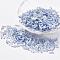 Glass Bugle Beads, Silver Lined, Alice Blue, 12x2mm, Hole: 0.5mm, about 5000pcs/bag