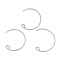 Brass Earring Hooks, Platinum, 22x20.5x0.8mm, Hole: 2.5mm
