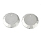 CCB Plastic Pendants, Flat Round, Platinum, 24x4mm, Hole: 2.5mm