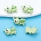 Resin Pendants, with Platinum Tone Loop, Grasshopper, 16x23mm, Hole: 2mm