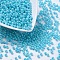 Eco-Friendly Poly Styrene Acrylic Beads, AB Color Plated, Round, Cyan, 4mm, Hole: 1mm, about 14000pcs/500g