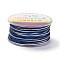 Segment Dyed Polyester Thread, Chinese Knotting Cord, Colorful, 0.8mm, about 54.68 yards(50m)/roll