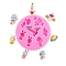 Silicone Display Molds, Resin Casting Molds, Clay Craft Mold Tools, Flat Round, Hot Pink, 90x11mm