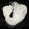 Polyester & Spandex Cord Ropes, 16-Ply, Solid Color, for Shoe Lace Cord Making, White, 2mm, about 109.36 yards(100m)/bundle