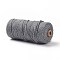 Cotton String Threads for Crafts Knitting Making, Gray, 3mm, about 109.36 Yards(100m)/Roll