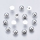 ABSプラスチック製カボション  半円  プラチナ  4x2mm  約10000個/袋&nbsp;OACR-S034-4mm-02-2