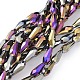Electroplate Glass Beads Strands&nbsp;X-EGLA-L015-FP-A02-1