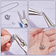 真鍮のツイスターの留め金  リング  925銀メッキ  5.5x1mm  穴：3mm  80pc&nbsp;KK-BBC0023-90S-4