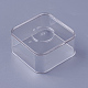 プラスチック製のキャンドルカップ  正方形  透明  38x38x18.5mm  内径：37mm&nbsp;LS-AJEW-WH0096-55-2