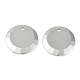 CCBプラスチックペンダント  フラットラウンド  プラチナ  24x4mm  穴：2.5mm&nbsp;CCB-G020-40C-P-1